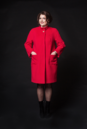 Женское пальто из текстиля с воротником 8001098