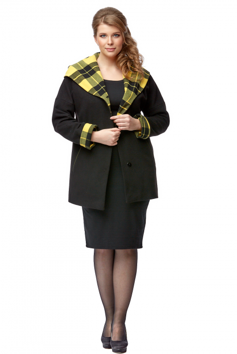 Женское пальто из текстиля с капюшоном 8008477