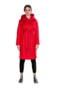 Женское пальто из текстиля с капюшоном 8011622-2