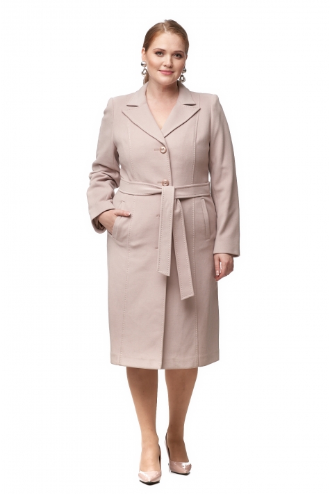 Женское пальто из текстиля с воротником 8012082