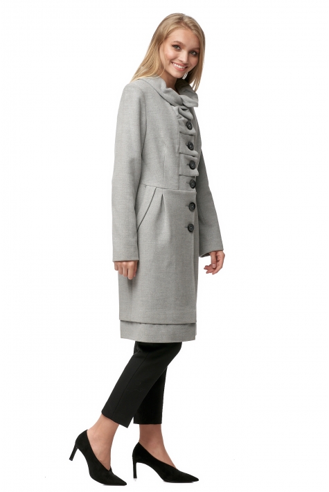 Женское пальто из текстиля с воротником 8012119