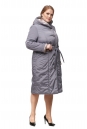 Женское пальто из текстиля с капюшоном, отделка искусственный мех 8012384-2