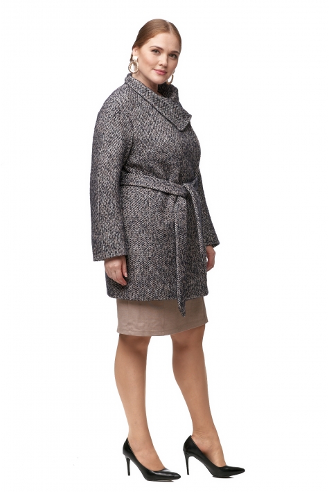 Женское пальто из текстиля с воротником 8012673