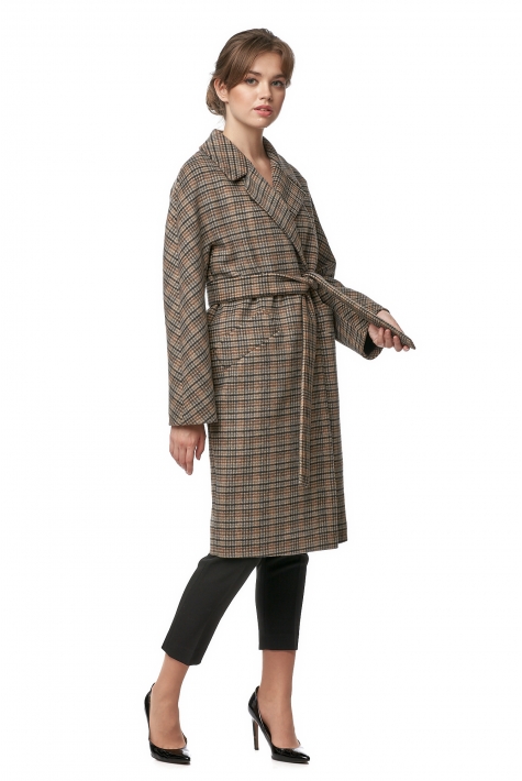 Женское пальто из текстиля с воротником 8013632