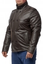 Мужская кожаная куртка из натуральной кожи с воротником 8014311-2