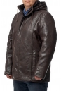 Мужская кожаная куртка из эко-кожи с капюшоном 8014380-2