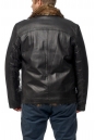 Мужская кожаная куртка из натуральной кожи на меху с воротником, отделка енот 8014586-3