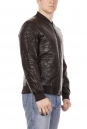 Мужская кожаная куртка из эко-кожи с воротником 8019892-4