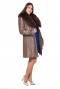 Женское пальто из текстиля с воротником, отделка енот 8021630-2