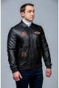 Мужская кожаная куртка из эко-кожи с воротником 8023453-16