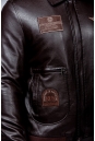 Мужская кожаная куртка из эко-кожи с воротником 8023454-7