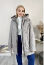 Женское пальто из текстиля с капюшоном 8024078-3