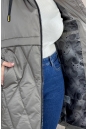 Женское пальто из текстиля с капюшоном 8024088-6